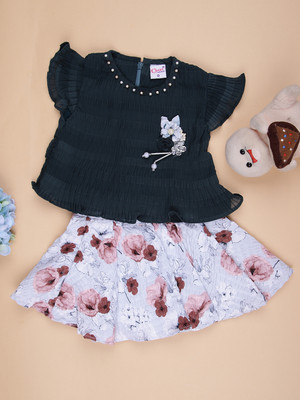 V-MART Baby Girls Casual Dress Legging(Teal)