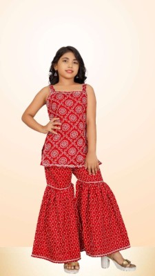 Keswi Fab Girls Party(Festive) Pant Top(Maroon)