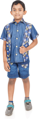Aceline Boys Party(Festive) Shirt Shorts(Multicolor)