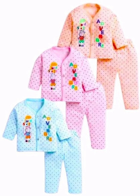 Shyamcollections Baby Boys & Baby Girls Casual T-shirt Pyjama(Multicolour)