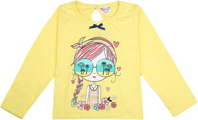 V-MART Girls Casual Top Pyjama(Yellow)