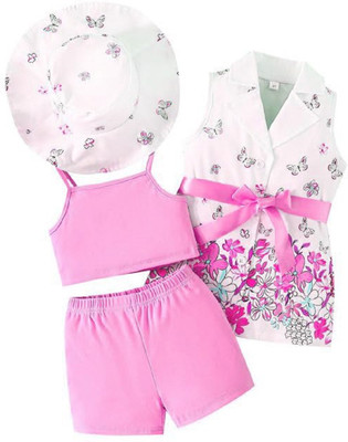 Bold N Elegant Girls Party(Festive) Coat Shorts(Pink)