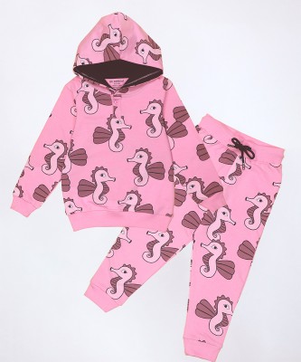 BE AWARA Baby Boys & Baby Girls Casual Sweatshirt Track Pants(Pink)