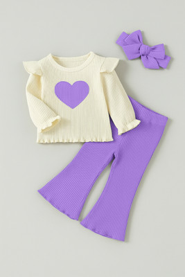 Favorite Store Girls Casual Top Pant(lavender)