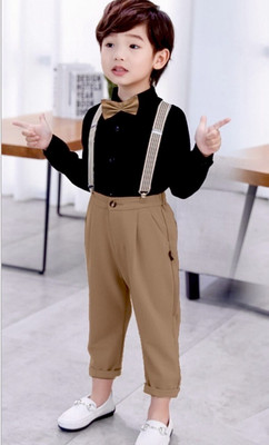 JEKESHVI Baby Boys Party(Festive) Shirt Trouser(COFFIE)