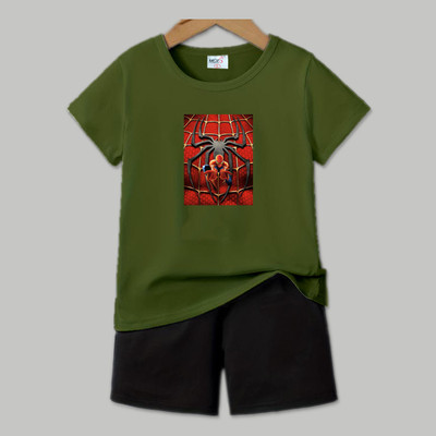 MGRS Baby Boys & Baby Girls Casual T-shirt Shorts(OLIVE)