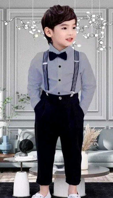 DENSIYFEB Boys Party(Festive) Shirt Belt(GREY+BLACK)