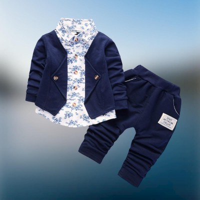 Stinity Baby Boys Party(Festive) Jacket Pant(Blue)