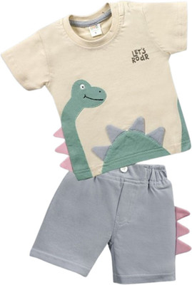 Pompidou Baby Boys Casual Top Pant(Cream)