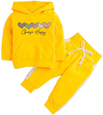 PORPY Boys & Girls Party(Festive) Sweatshirt Sweatshirt, Sweatpant(YELLOW)