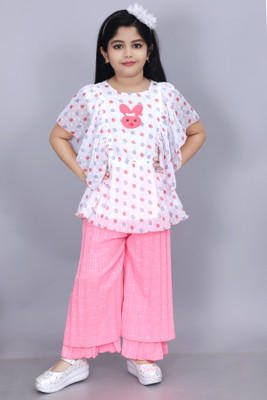 Zenat Girls Party(Festive) Tunic Capri(PINK)