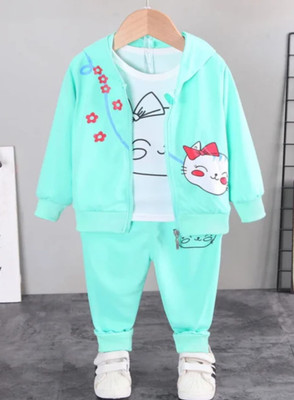 CocksComb Baby Boys & Baby Girls Party(Festive) T-shirt Pant(White, Green)