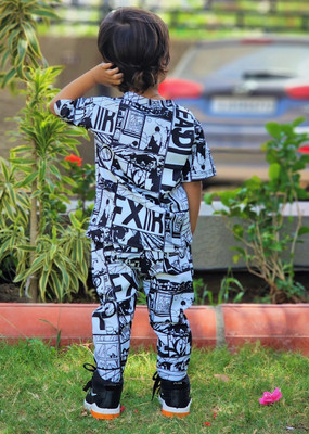 JEKESHAVI Baby Boys Casual T-shirt Track Pants(MULTICOLOR5)