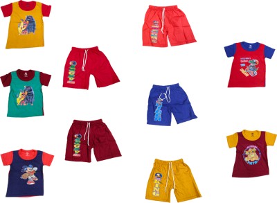 SVS Clothings Baby Boys & Baby Girls Casual T-shirt Shorts(Multi_2)