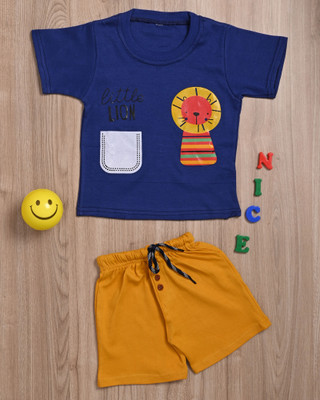 smart choice collections Baby Boys Party(Festive) T-shirt Dress(Navy Blue)