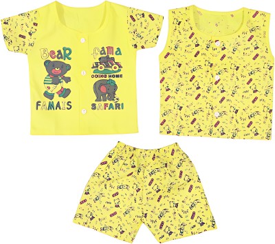 ArpanGarments Baby Boys & Baby Girls Casual Top Shorts, Pant(Yellow)