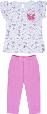 M10 Baby Girls Casual T-shirt Pant(LIGHT PINK)