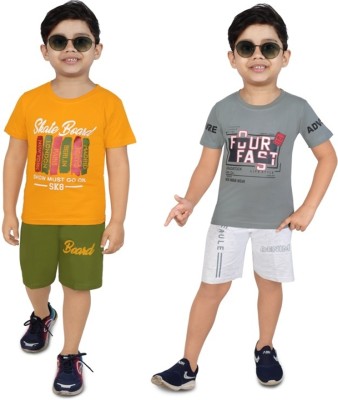 ZADMUS Baby Boys Party(Festive) T-shirt T-shirt, Shorts(Multicolor)