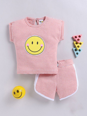 YK X Tinyo Boys & Girls Casual Top Shorts(Orange)