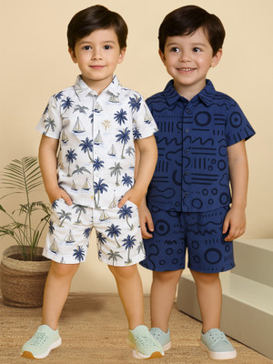 PROVOGUE Boys Casual Shirt Shorts(Multicolor7)