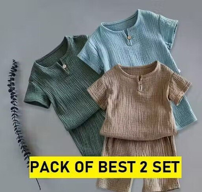 HaveOne Baby Boys & Baby Girls Hulk Casual T-shirt Shorts(AQUA_BLUE, GREEN, BLACK)