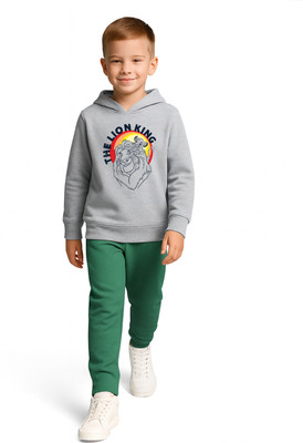 Hellcat Boys Casual Sweatshirt Track Pants(Grey/Green)