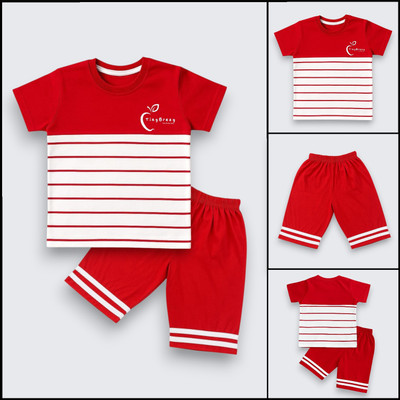 KIKANI ENTERPRISE Baby Boys & Baby Girls Daisy Casual T-shirt Capri(Red)