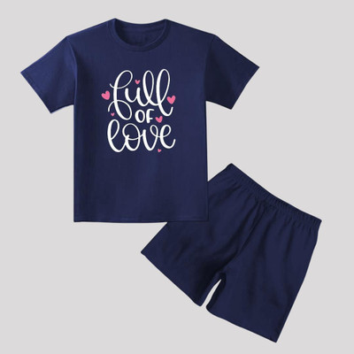DODODEEKIDS COLLECTION Baby Boys & Baby Girls Casual T-shirt Shorts(Navy)
