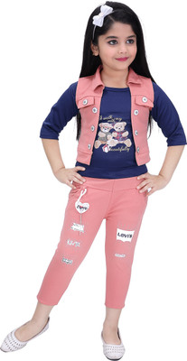 ROUNAK CREATION Girls Kung Fu Panda Casual Capri Jacket(PEACH)