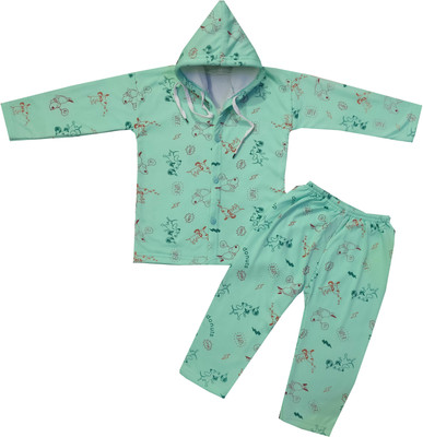 Siddhi Enterprises Baby Boys & Baby Girls Casual Jacket Pyjama(GREEN)