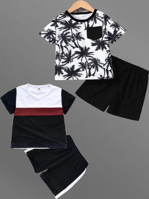 Lofn Baby Boys & Baby Girls Casual T-shirt Shorts(Multicolor)