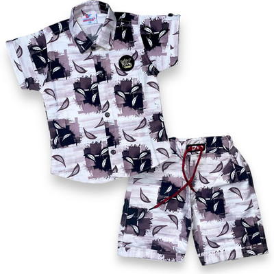 SUKHINAH Baby Boys Casual Shirt Pant(Pink)