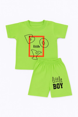 hanibee Baby Boys & Baby Girls Casual T-shirt Pant(Light Green)