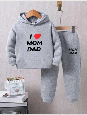 kidzcare Baby Boys & Baby Girls Casual Sweatshirt Sweatpant(Gray)