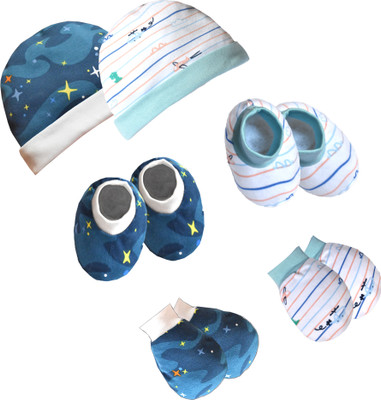 VParents Boys & Girls Casual Mitten Cap(Blue and Dark Blue)