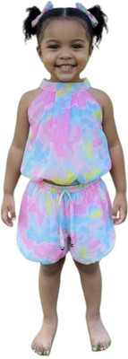 Kunj Icons Baby Girls Party(Festive) Top Shorts(multicolor)