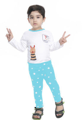 new gen Baby Boys & Baby Girls Casual T-shirt Pant(Sky Blue)
