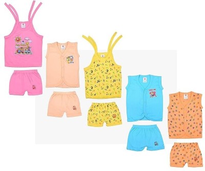 HUXX Baby Boys & Baby Girls Casual Vest Shorts(Multicolor)