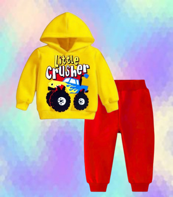 Rithi Fashions Baby Boys & Baby Girls Casual Sweatshirt Pant(YELLOW)