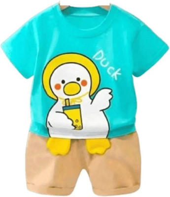 CALCUTTA FASHION Baby Boys & Baby Girls Angry Birds Casual T-shirt Shorts(BLUE)