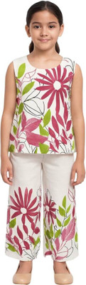 GALAD Girls Casual Top Pant(Pink & Green)