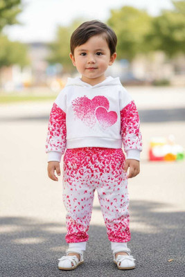 Mulllick the designer Baby Boys & Baby Girls Party(Festive) T-shirt Pant(white)