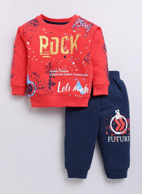 COSMICCUBS Boys & Girls Casual Sweatshirt Track Pants(Red & Blue)