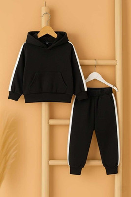 Aggarwalsales Baby Boys & Baby Girls Casual Sweatshirt Track Pants(Black)