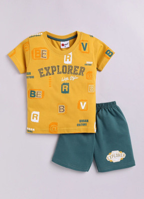 Mars Infiniti Boys Casual T-shirt Shorts(Mustard)