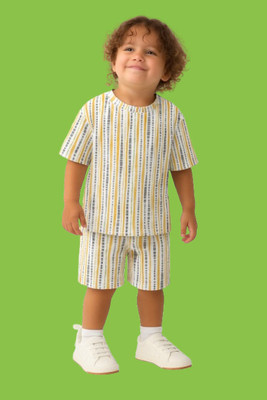 Kryvyn Boys & Girls Casual T-shirt Shorts(yellow/grey)