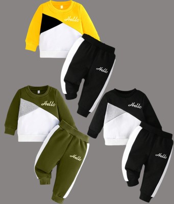 Dreamz Boys Casual T-shirt Track Pants(Olive-Yellow-Black)