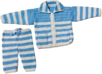 Cute Collection Baby Boys & Baby Girls Party(Festive) Sweater Pyjama(Blue)