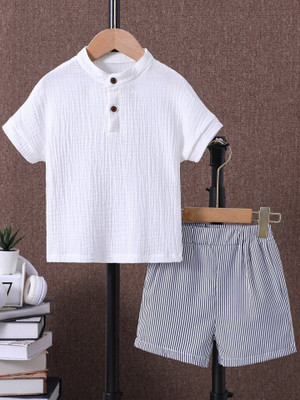 THESAT Baby Boys & Baby Girls Casual Kurta Shorts(BLACK)