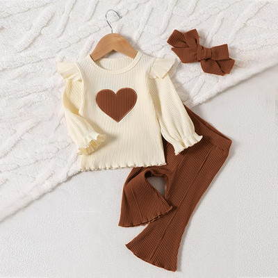 Favorite Store Girls Casual Top Pant(Coffee)